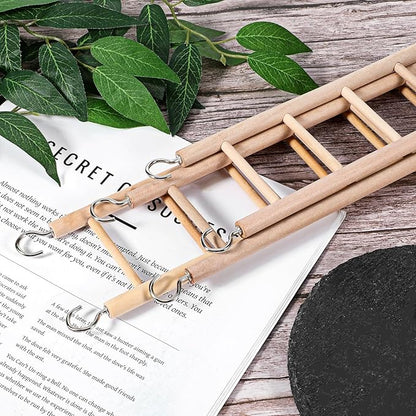 Bird Ladder for Cage, 3 PCS Bird Cage Ladder Wooden Hanging Parrot Wood Step Parakeet Ladders Climbing Small Wooden Ladders for Birds Parakeets Parrots Cockatoo Lovebirds (4 Step, 5 Steps, & 6 Steps)