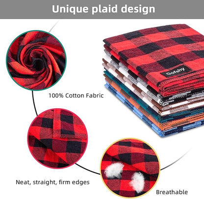 Boy Dog Bandana XLarge-Blue Black Dog Scarf Buffalo Plaid Printing Adjustable Bib Handkerchief Accessories for Large Dogs (XL)