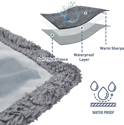 Kritter Planet Waterproof Bed Blanket for Couples, Washable Stain Proof Pad Bed Cover, Reversible Leakproof Protector, Liquid Pee Proof Blanket for Couch Sofa, 80x90 inch, King Size