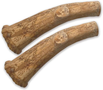 Nylabone Healthy Edibles WILD Natural Dog Chew Treats for Large Dogs, Long Lasting Dog Healthy Chew Antler Bone Made in USA, Venison Flavor, For Dogs Up to 50 lbs. (10 Count)