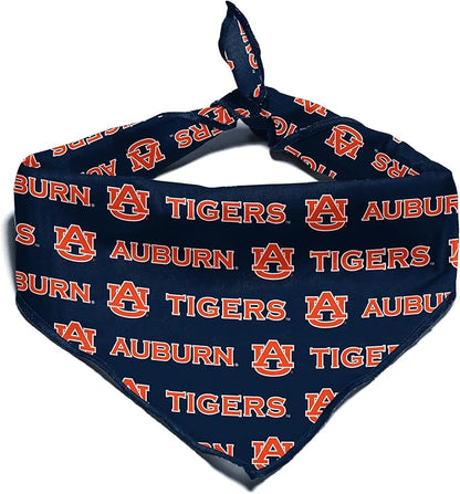 Auburn Tigers Officially Licensed Bandana for Dogs and Cats | Fits Pets Great Gift Idea | Easy-to-Tie (Small, 13")