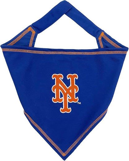 Pets First MLB New York Mets TIE Bandana, Small/Medium. Dog Bandana Scarf Bib for Pet Cat Dog. The Ultimate Game-Day, Party Bandanna, Birthday Event