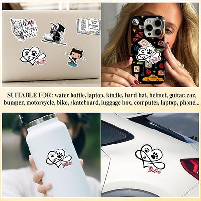 Personalized Infinity Paw Print Sticker with Name - Custom Heart & Dog Cat Footprints Vinyl Decal for Car Window, Laptop, Tumbler - Forever Love Pet Memorial Gift (Waterproof, Multiple Colors)