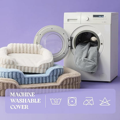 LE SURE Cute Dog Bed Medium Size Dog, Orthopedic Waterproof Medium Pet Beds with Sides, High Back Non-Slip Bottom and Egg-Crate Foam Pet Couch Sofa with Washable Removable Cover, Hazel