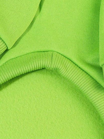 QWINEE Basic Dog Hoodie Sweatshirt Puppy Sweater Warm Cat Costumes Pet Clothes for Chihuahua Puppy Kitten Small Medium Dogs Green Large