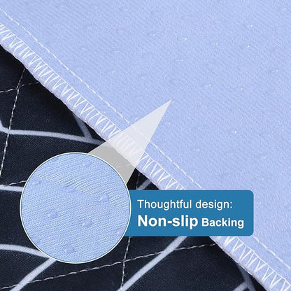 OUTCREATOR® Washable Bed Pads 34" x 56" (Pack of 2), Incontinence Mattress Protector, Anti-Slip Waterproof Underpads for Adults Kids Elderly Pets, Absorbency & Reusable Bedwetting Pads (Navy Blue)