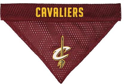 Pets First NBA Dog Bandana - Cleveland Cavaliers Reversible Pet Bandana. 2 Sided Home & Away Sports Bandana with a PREMIUM Embroidery TEAM Logo, Small/Medium