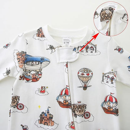 Unisex Baby Boy and Girl Zipper Onesie Toddler Footie One-Piece Infant Romper Jumpsuit
