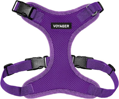 Voyager Step-in Pet Harness - All Weather Mesh, Adjustable Step in Harness for Cats and Dogs by Best Pet Supplies - Purple, M