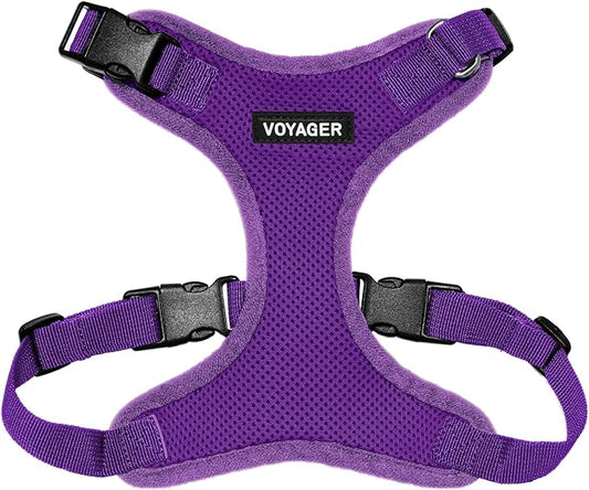 Voyager Step-in Pet Harness - All Weather Mesh, Adjustable Step in Harness for Cats and Dogs by Best Pet Supplies - Purple, L