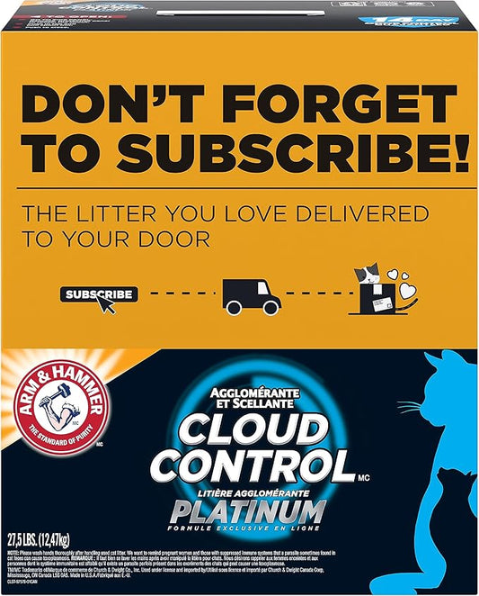 ARM & Hammer Cloud Control Platinum Clumping Cat Litter Odor Control, 27.5 lbs.