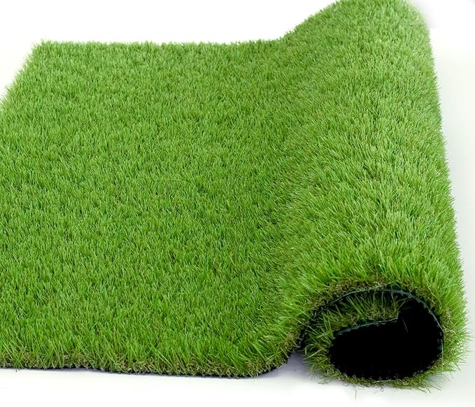 Artificial Grass Rug Outdoor Indoor 13FTX40FT Fake Grass Carpet Green Synthetic Grass Pet Turf Realistic Faux Grass Rug with Drain Holes for Garden Lawn Landscape Balcony Home Decor Patio