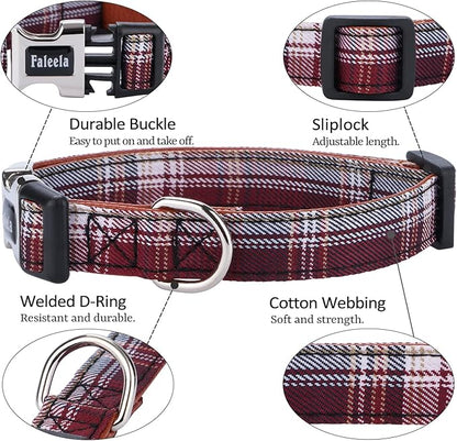 Faleela Soft &Comfy Bowtie Dog Collar,Detachable and Adjustable Bow Tie Collar,for Small Medium Large Pet (Red and White, Small (Pack of 1))