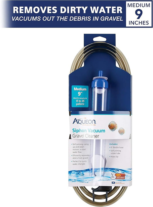 Aqueon Aquarium Siphon Vacuum Gravel Cleaner Medium - 9 Inches (Pack of 12)