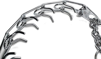 Herm Sprenger Prong Dog Training Collar Ultra-Plus Chrome Plated Steel Pet Pinch Collar No-Pull Collar for Dogs Anti Pull Training Collar Made in Germany 4mm x 25in Large