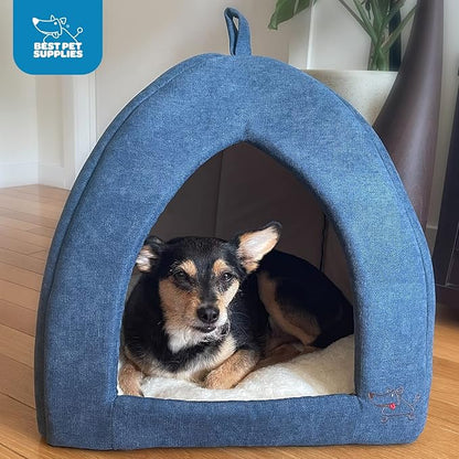 Pet Tent-Soft Bed for Dog and Cat by Best Pet Supplies - Navy, 16" x 16" x H:14"