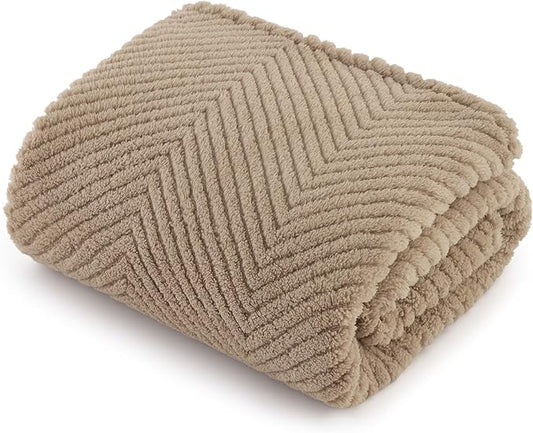 Bedsure Dog Blanket for Large Dogs Washable - Fluffy Fuzzy Puppy Cat Blanket with Premium 300GSM Coral Fleece Soft for Pet Kitten Doggy, Brown, 40x50IN
