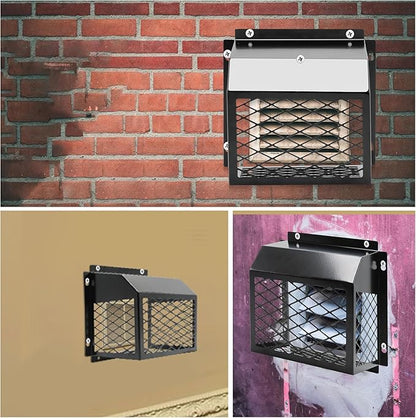 Universal Dryer Exhaust Guard Vent Cover Outside, 7"x7"x5" Heavy Futy Ventilation Bird Cage to Prevents Birds and Rodents from Entering Exhaust for Most 3" to 4" Bathroom Exhaust Ventilation Fan