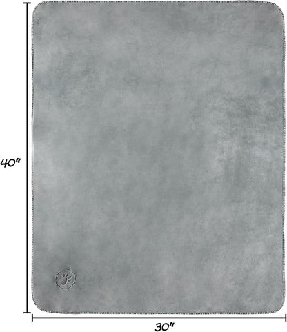 Waterproof Pet Blanket - 30x40-Inch Reversible Sherpa Fleece Throw Protects Couches, Cars, and Beds from Spills, Stains, and Fur by PETMAKER (Gray)
