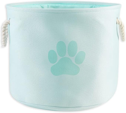 Bone Dry Pet Storage Collection Collapsible Bin, Medium Round, Aqua