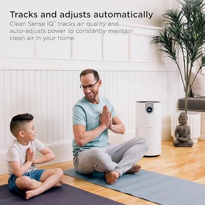 Shark Air Purifier for Home, Office, and Bedroom, Clean Sense Technology, HEPA Air Filter, 1200 Sq Ft, Captures 99.98% of Particles, Pet Dander, Pollutants, Dust, Smoke, Allergens & Smells, HP202