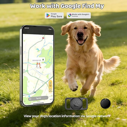 Pet Tracker,GPS Collar for Dogs (Android Only) Smart tag,Waterproof Compatible with Google Find Hub,No Monthly Fee,Advanced Tracking Solution Smart Collar for Pet Safety Ideal Small Large Dogs