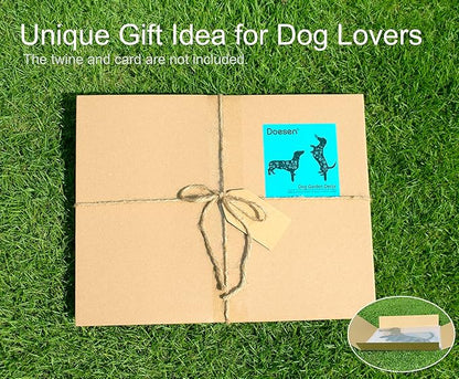 Dog Garden Decor for Outside, Dachshund Gifts for Dog Lovers, Rust Proof Metal Black Silhouette Decorative Garden Stakes for Yard, Patio, Lawn Decorations, Dachshund Outdoor Decor Yard Art