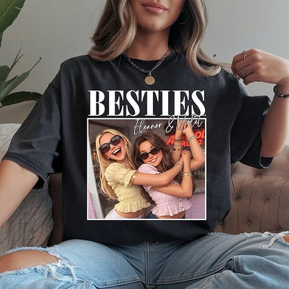 Custom Bootleg Rap Tee, Personalized Girlfriend Vintage Graphic T-Shirt, Photo Shirt, Valentine Birthday Gifts