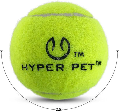 Hyper Pet Tennis Balls for Dogs, Pet Safe Dog Toys for Exercise and Training, Pack of 4, Green
