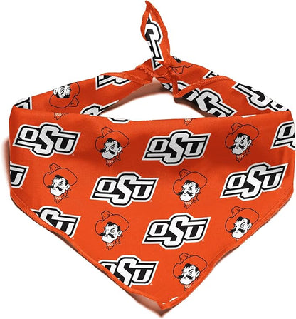 Oklahoma State Cowboys Officially Licensed Bandana for Dogs and Cats | Fits Pets Great Gift Idea | Easy-to-Tie (Small, 13")