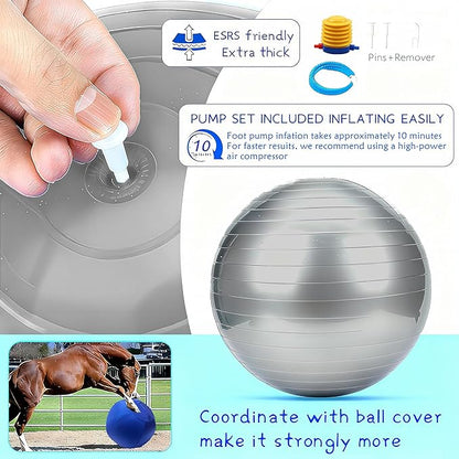 Herding Ball For Dogs 22" Bite Resistant Dog Herding Ball, Agility Training Equipment, Herding For Herding Balls For Australian Shepherd, Improved Bite Resistant, Reinforced Sewing Collie Balls,Blue