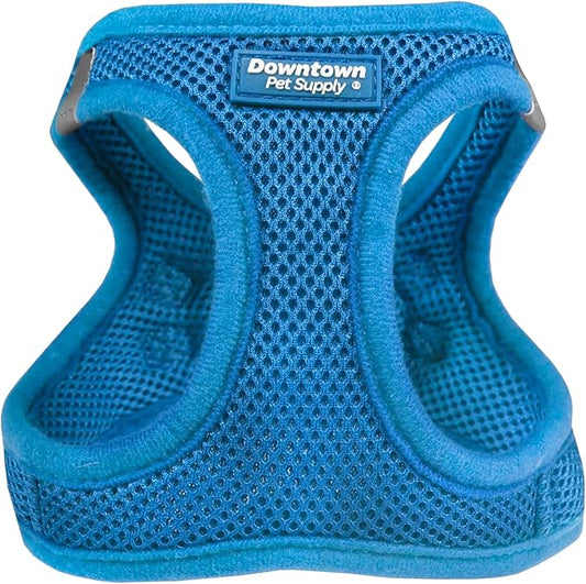 Downtown Pet Supply Step in Dog Harness for Small Dogs No Pull, Small, Cobalt - Adjustable Harness with Padded Mesh Fabric and Reflective Trim - Buckle Strap Harness for Dogs