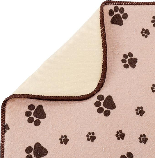 Kitchen Basics Microfiber Pet Bowl Feeding Mat, Anti-Skid and Absorbent, 10 Inch x 20 Inch