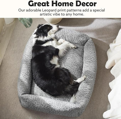 JOEJOY Small Dog Bed for Small Dogs, Washable Orthopedic Premium Soft Corduroy Fleece Pet Bed with Removable Zipper Cover, Cute Calming Puppy Bed with Non Skid Bottom