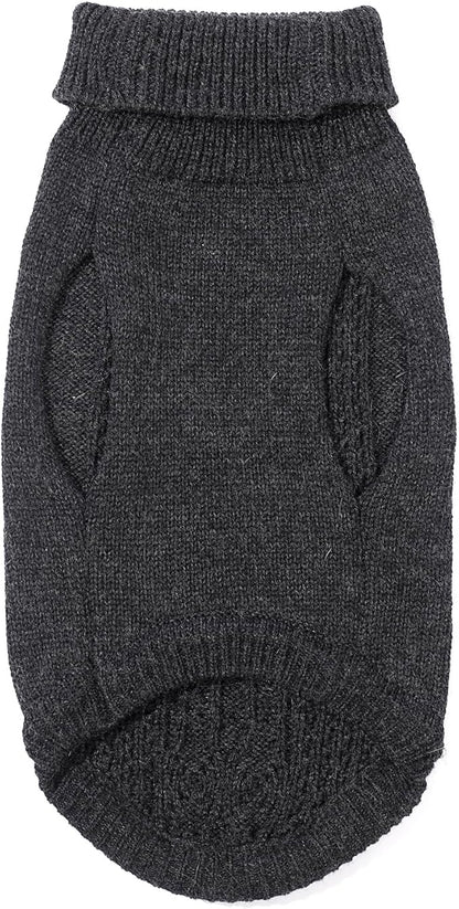 Stretchy Cat Sweater - 17 Colors & 6 Sizes | Snug Winter-Ready Knit for Boy/Girl Cats & Kittens(Dark Gray, Small)