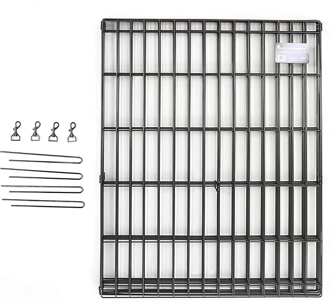 MidWest Homes for Pets Folding Metal Puppy / Dog Exercise Pen, Indoor/Outdoor Playpen with No Door, Provides 16 Sq Feet of Play Space, 18-Inches Tall, Black E-Coated
