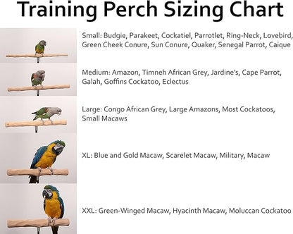 Parrot Training Perch Stand with Potty Tray (T Perch, Large)