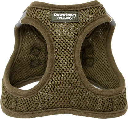 Downtown Pet Supply Step-in Dog Harness – No Pull, Adjustable Padded Mesh with Reflective Trim, Secure Buckle Strap – Comfortable & Breathable Small Dog Harness, Small, Hunter Green