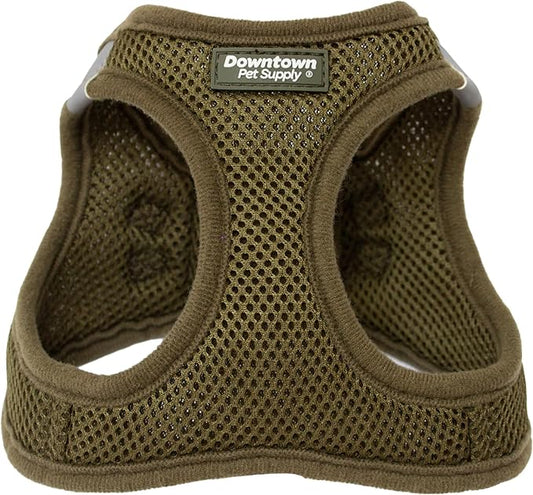 Downtown Pet Supply Step-in Dog Harness – No Pull, Adjustable Padded Mesh with Reflective Trim, Secure Buckle Strap – Comfortable & Breathable Small Dog Harness, Small, Hunter Green