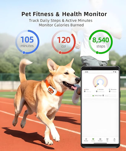 Smart Dog GPS Tracker,Live Pet Tracker with Virtual Fence Dog Collar with App,Smart Alerts,Collar-Compatible,4G Built-in SIM,iOS & Android