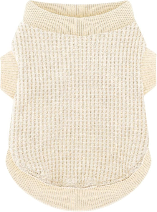 Cozy and Functional Dog Shirts for Small Puppies: Stretchable Beige Attire with Easy-On Design, Ideal for Chihuahuas and Yorkies - Enhance Comfort and Playfulness on Chill Days X-Small