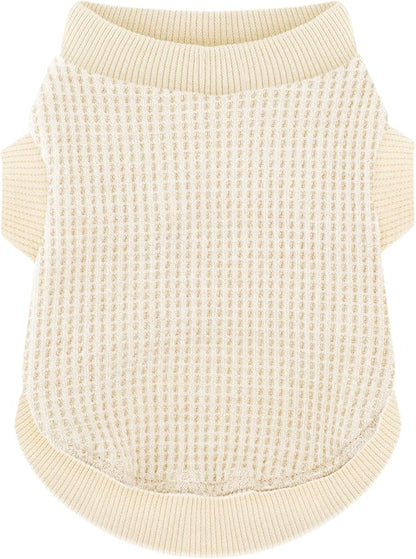 Cozy and Functional Dog Shirts for Small Puppies: Stretchable Beige Attire with Easy-On Design, Ideal for Chihuahuas and Yorkies - Enhance Comfort and Playfulness on Chill Days X-Large