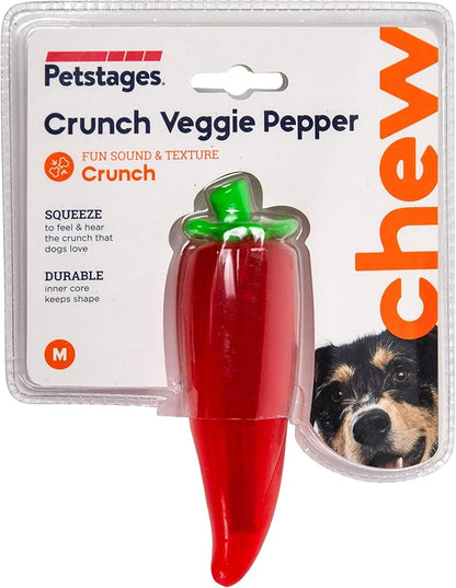 Petstages Crunch Veggies Pepper Dog Chew Toy, Medium