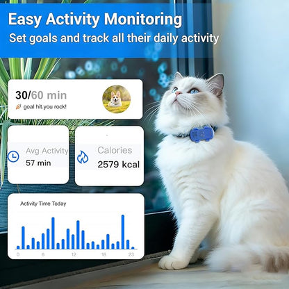 GPS Dog Tracker, Real-time Pet Location Tracker Anti Lost Dog GPS Collar Fit Most Pet Collars, Virtyal Fence, Lighting Flash&Audible Seek Mode,Subscription Needed