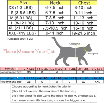 Kitty Harness and Leash for Walking Escape Proof Breathable Mesh Fabric, Solid Brown, X-Small, Adjustable Cat Walking Jackets with Handle, Padded Stylish Cat Vest