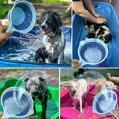 Dog Bath Rinse Cup,Portable Foldable Dog Bath Tubs Accessories,Dog Shower Bathtub Dog Pool Supplies,Dog Washing Tools,Dog Shower Attachment