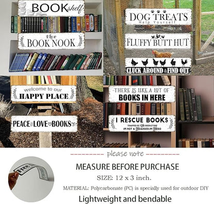 12x3 Inch Dog Treats Sign PC Signage Decor for Outdoor Pet Dog Crates Kennels Cage
