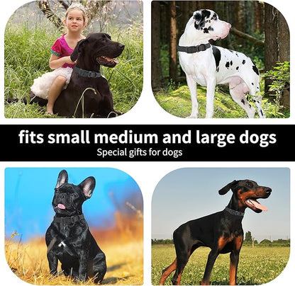lynxking Dog Collar Soft Padded Breathable Cotton Solid Color Strong Adjustable Pet Collar for Little Puppy