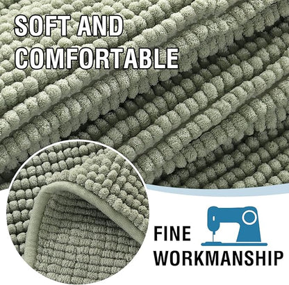 H.VERSAILTEX Plush Chenille Couch Cover for 3 Cushion Couch Anti Slip Washable Sofa Slipcovers Soft and Durable Furniture Protector for Dogs Cats Kids (27.5" x 71", Sea Foam)