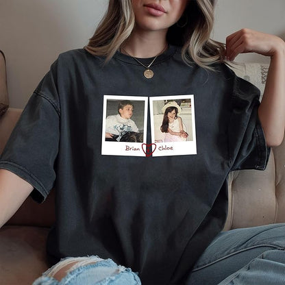 Custom Bootleg Rap Tee, Personalized Girlfriend Vintage Graphic T-Shirt, Photo Shirt, Valentine Birthday Gifts